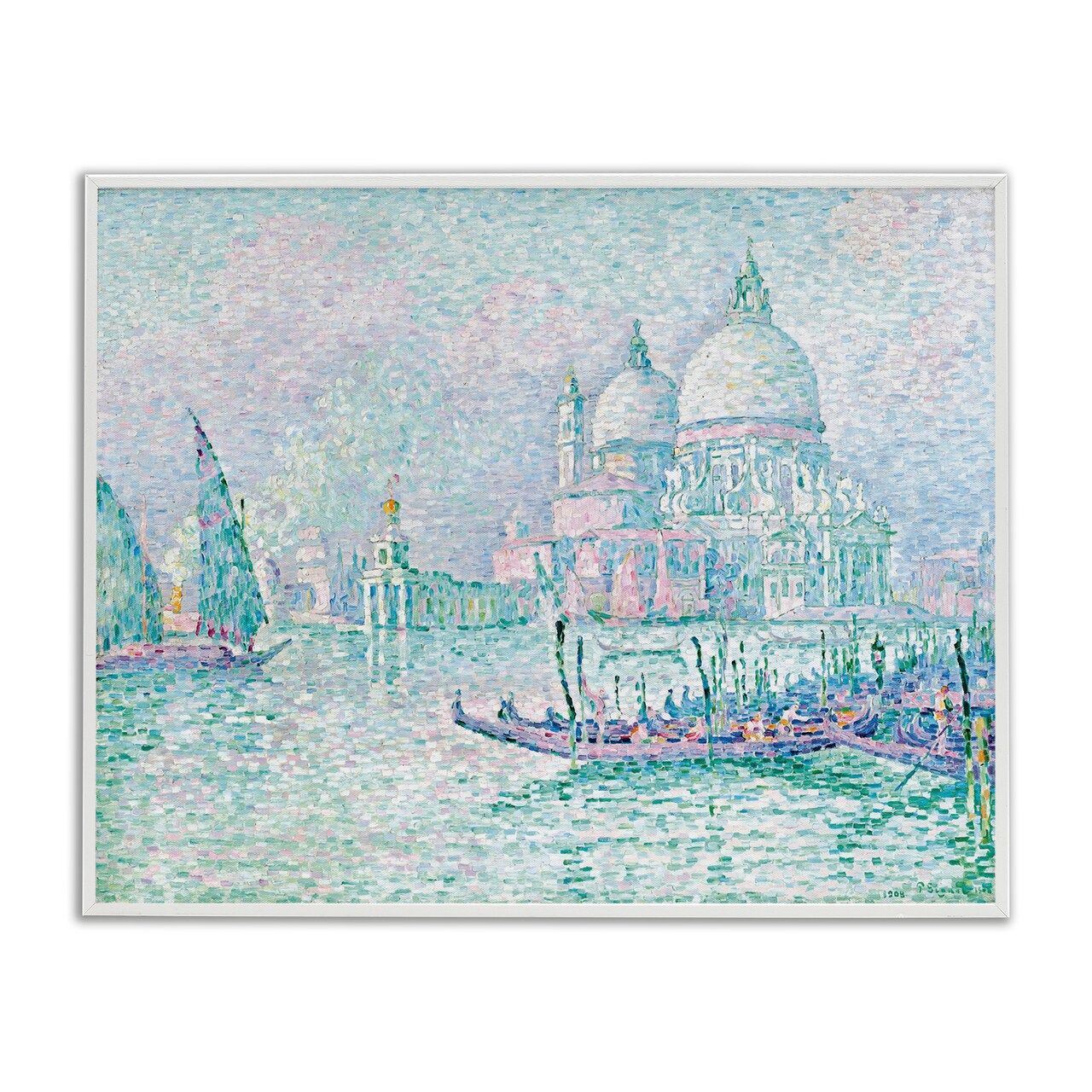 Stupell Industries Classical Venice Signac Painting Framed Giclee Wall Art Design by one1000paintings